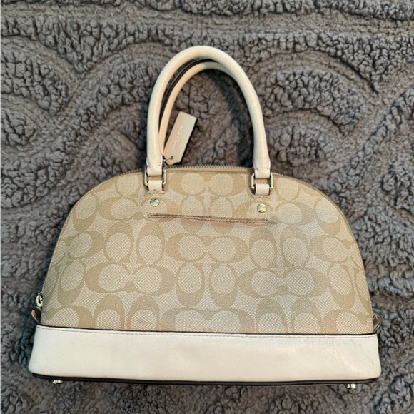 Cream and Light Khaki COACH Handbag - Picture 3 of 5